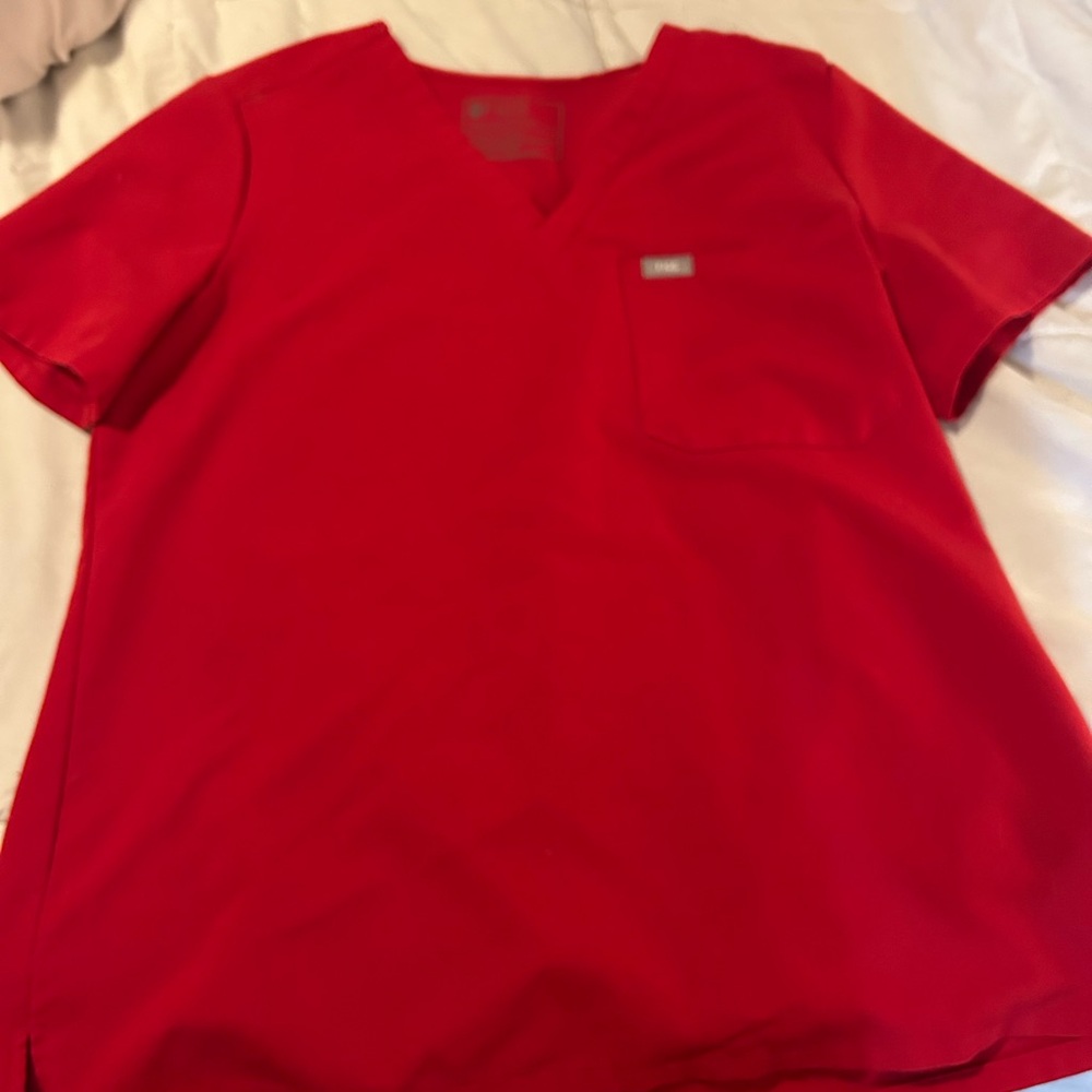 Figs Red Scrub Set